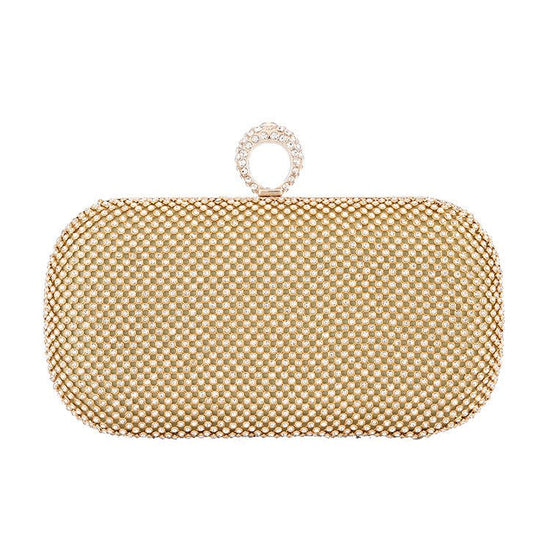 Evening Clutch Bags Diamond-Studded Evening Bag With Chain Shoulder Bag $49.50 Dana Fashion Color: Gold Women's Bags Product information: Product Category: Dinner Bag Material: Polyester Applicable scene: dinner bag, cosmetic bag Fabric texture: other Tre