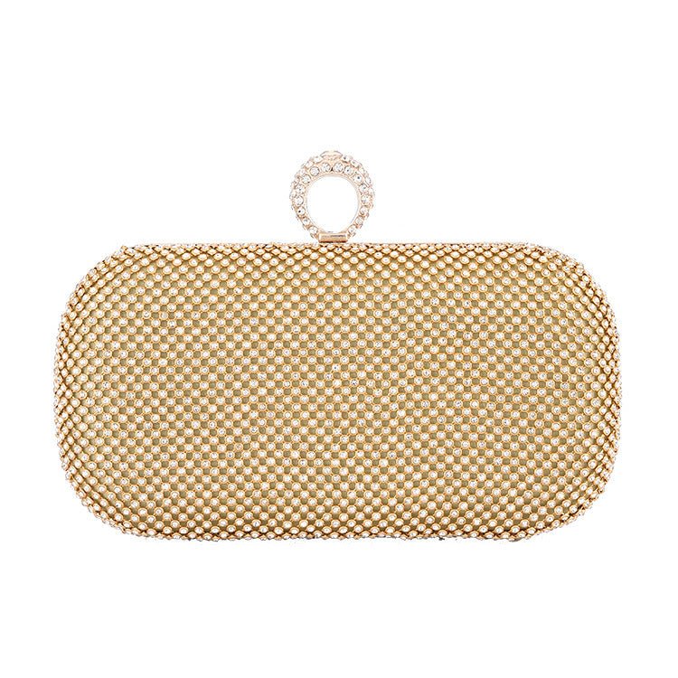 Evening Clutch Bags Diamond-Studded Evening Bag With Chain Shoulder Bag $49.50 Dana Fashion Color: Gold Women's Bags Product information: Product Category: Dinner Bag Material: Polyester Applicable scene: dinner bag, cosmetic bag Fabric texture: other Tre