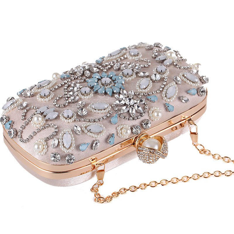 Evening Dress Dress Evening Banquet Bag Diamond Clutch $61.49 Dana Fashion Color: Apricot Women's Bags Product information: Material: Polyester Applicable scene: cosmetic bag, cosmetic storage, banquet Lining texture: polyester Luggage trend style: small