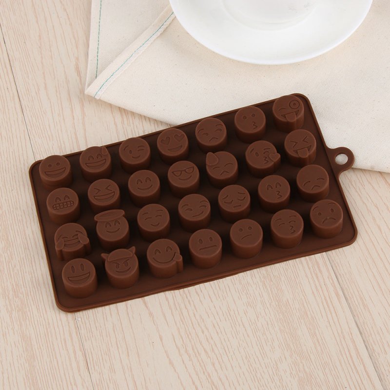 Expression, chocolate mold $9.50 Dana Fashion format: Coffee Dana's Kitchen Name: New 28 even QQ expression Chocolate mold Ice tray DIY can be put into the oven Material: food grade silicone Weight: 60G/piece Packing: OPP packaging Cleaning and maintenanc