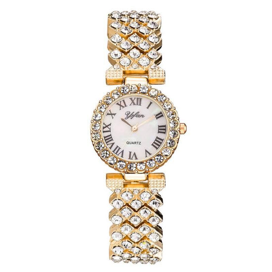 Exquisite Dial And Strap Full Of Diamonds Ancient Roman Scale Women's Watch $25.22 Dana Fashion Color: Gold style: Without bracelet Women's Accessories Product information: Movement: quartz Surface material: glass Shell Material: Alloy Strap Material: All