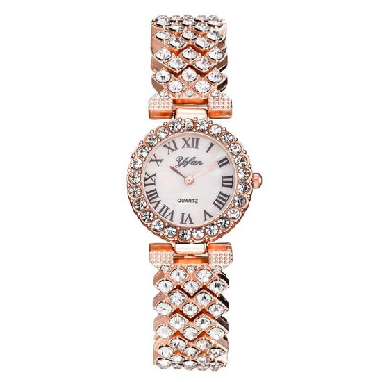 Exquisite Dial And Strap Full Of Diamonds Ancient Roman Scale Women's Watch $25.22 Dana Fashion Color: Rose Gold style: Without bracelet Women's Accessories Product information: Movement: quartz Surface material: glass Shell Material: Alloy Strap Material