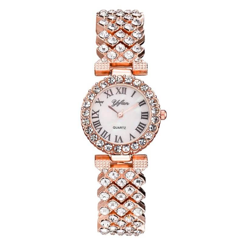 Exquisite Dial And Strap Full Of Diamonds Ancient Roman Scale Women's Watch $25.22 Dana Fashion Color: Rose Gold style: Without bracelet Women's Accessories Product information: Movement: quartz Surface material: glass Shell Material: Alloy Strap Material