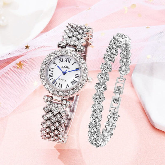 Exquisite Dial And Strap Full Of Diamonds Ancient Roman Scale Women's Watch $26.19 Dana Fashion Color: Silver style: With bracelet Women's Accessories Product information: Movement: quartz Surface material: glass Shell Material: Alloy Strap Material: Allo