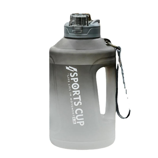 Extra Large Capacity Cup With Straw Fitness Sports Water Bottle Fitness Big Bottles $33.86 Dana Fashion Color: Gradient Black Capacity size: 1.5L style: Straw Dana's Kitchen Product information: Style: sports Function: high temperature resistance Dimensio