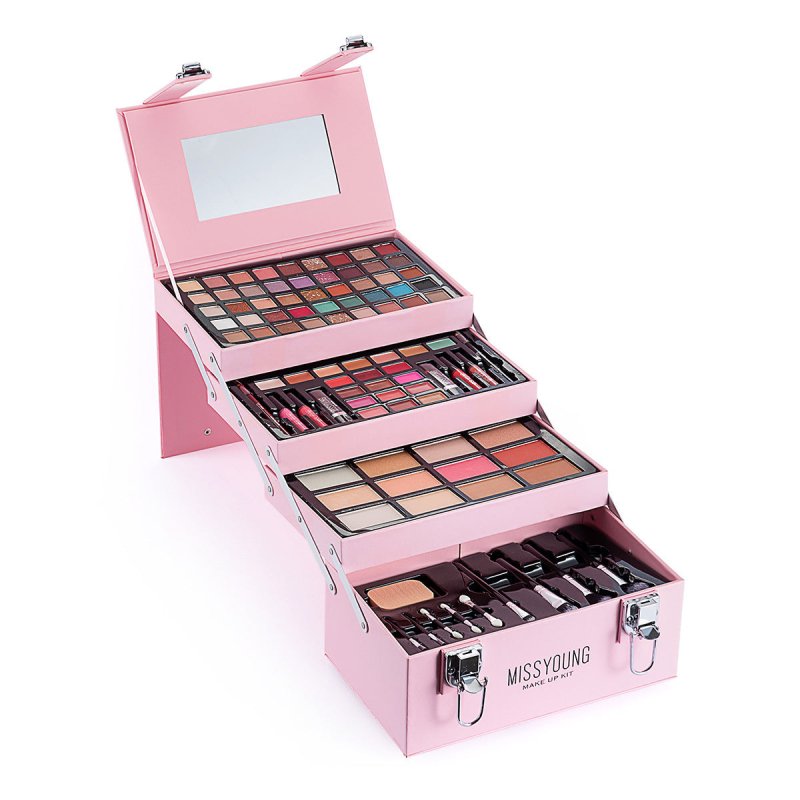 Eye Shadow Lip Gloss Cosmetic Set $170.00 Dana Fashion Color: Black makeup Product information: Efficacy: Concealer, Modification, Even skin tone Set includes lipstick, lip gloss, eye shadow, mascara, blush, lip pencil, brush and more Color: black, pink S