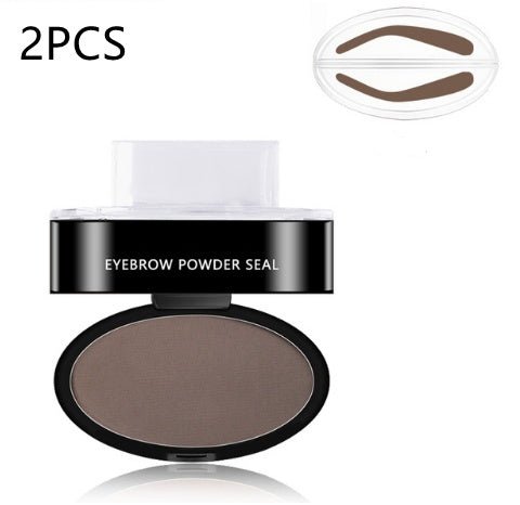 Eyebrow Powder Stamp Tint Stencil Kit Cosmetics Professional Makeup Waterproof Eye Brow Stamp Lift Eyebrow Enhancers Stencil Kit $24.99 Dana Fashion Color: Light brown Model: Arch Shape Stamp 2PCS makeup نظرة عامة: 1. طباعة واحدة وفرشاة واحدة مريحة وسريعة