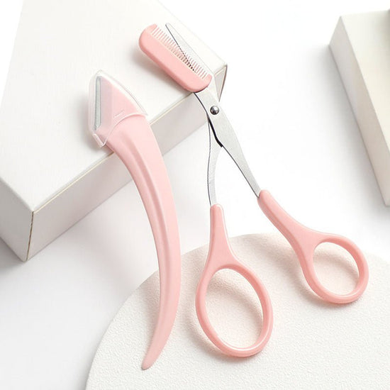 Eyebrow Trimming Knife With Comb Curved Moon Small Beauty Supplies Gadgets $19.00 Dana Fashion Color: Pink style: Eyebrow knife cutting comb Beauty Tools Overview: ✅ One Step Eyebrow Trimming! Second Step Removing Long Eyebrow! ✅ The design of handle make