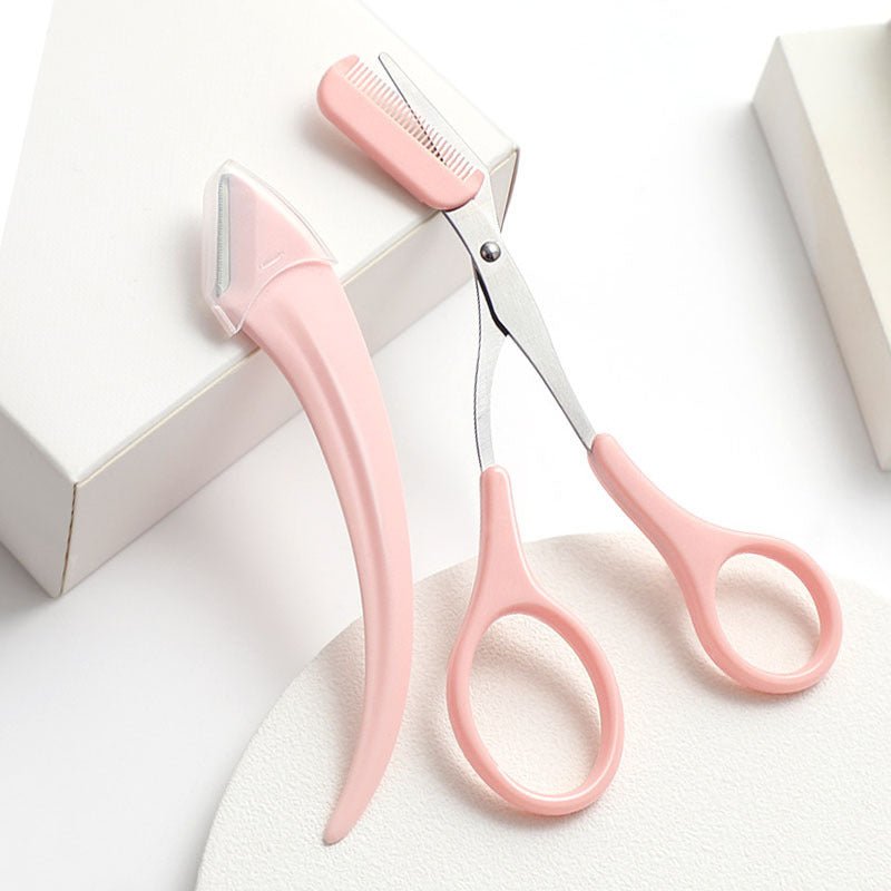 Eyebrow Trimming Knife With Comb Curved Moon Small Beauty Supplies Gadgets $19.00 Dana Fashion Color: Pink style: Eyebrow knife cutting comb Beauty Tools Overview: ✅ One Step Eyebrow Trimming! Second Step Removing Long Eyebrow! ✅ The design of handle make