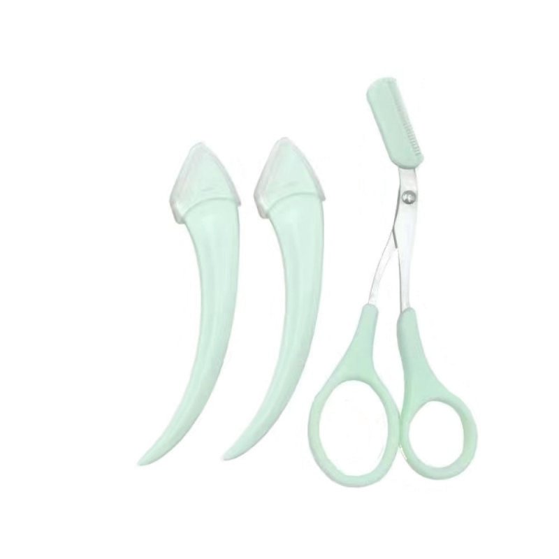 Eyebrow Trimming Knife With Comb Curved Moon Small Beauty Supplies Gadgets $19.00 Dana Fashion Color: Green style: 2Eyebrow knife 1cutting comb Beauty Tools Overview: ✅ One Step Eyebrow Trimming! Second Step Removing Long Eyebrow! ✅ The design of handle m