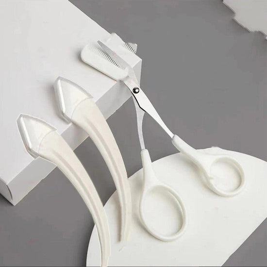 Eyebrow Trimming Knife With Comb Curved Moon Small Beauty Supplies Gadgets $19.00 Dana Fashion Color: White style: 2Eyebrow knife 1cutting comb Beauty Tools Overview: ✅ One Step Eyebrow Trimming! Second Step Removing Long Eyebrow! ✅ The design of handle m
