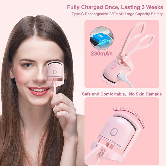 Eyelash Curler Portable Electric Heated Comb Eye Lash Long Lasting Eyelashes Curls Thermal Eyelash Curler Makeup Tools Heated Eyelash Curlers,Rechargeable Electric Eyelash Curler,Handheld Eyelash Heat $28.50 Dana Fashion Color: Pink Women's Bags 【Quick He