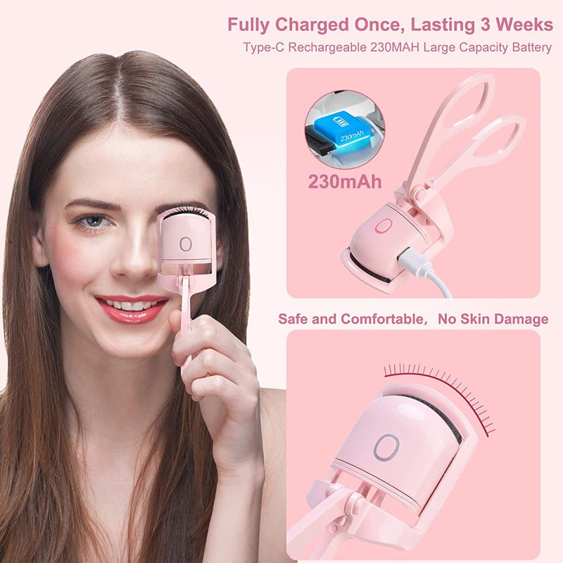 Eyelash Curler Portable Electric Heated Comb Eye Lash Long Lasting Eyelashes Curls Thermal Eyelash Curler Makeup Tools Heated Eyelash Curlers,Rechargeable Electric Eyelash Curler,Handheld Eyelash Heat $28.50 Dana Fashion Color: Pink Women's Bags 【Quick He