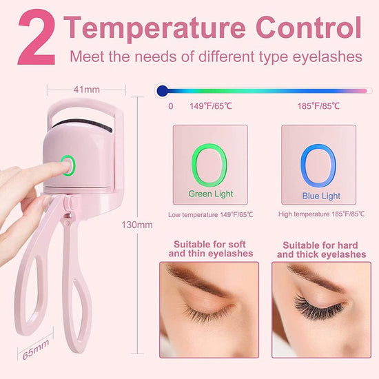 Eyelash Curler Portable Electric Heated Comb Eye Lash Long Lasting Eyelashes Curls Thermal Eyelash Curler Makeup Tools Heated Eyelash Curlers,Rechargeable Electric Eyelash Curler,Handheld Eyelash Heat $28.50 Dana Fashion Color: Pink Women's Bags 【Quick He