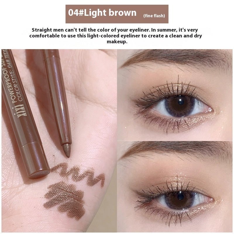 Eyeliner Waterproof And Sweat-proof, Not Easy To Makeup $12.63 Dana Fashion Net Content: 0.3g Color Classification: 4 Light Brown makeup Product information: Applicable population: general population Specification: Standard specifications Applicable skin