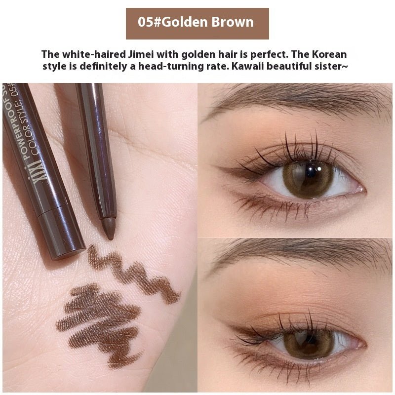 Eyeliner Waterproof And Sweat-proof, Not Easy To Makeup $12.63 Dana Fashion Net Content: 0.3g Color Classification: 5 Golden Brown makeup Product information: Applicable population: general population Specification: Standard specifications Applicable skin