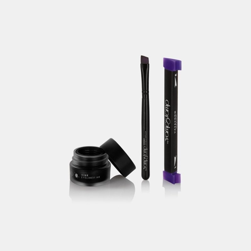 Eyeliner Wing Stamp $18.33 Dana Fashion Size: L makeup Wing woes are a thing of the past with this innovative stamp tool from The Vamp Stamp. Specially designed to give you the perfect vampy winged liner with no muss + no fuss. To use, dip Vamp Stamp into