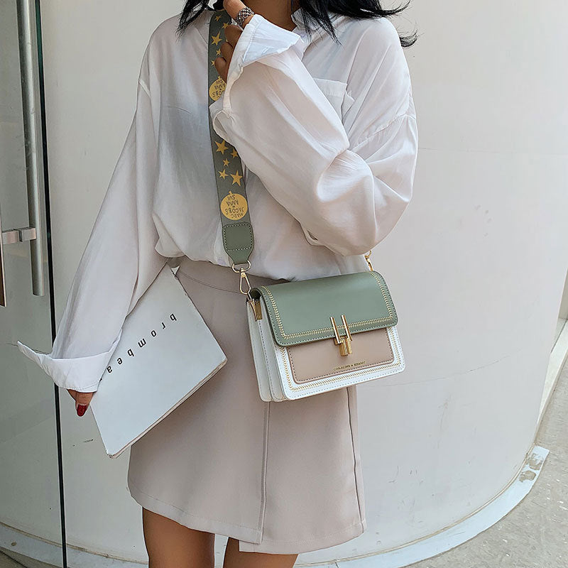Niche Ins Internet Celebrity Women's Wide Strap Crossbody Bag - Dana Fashion