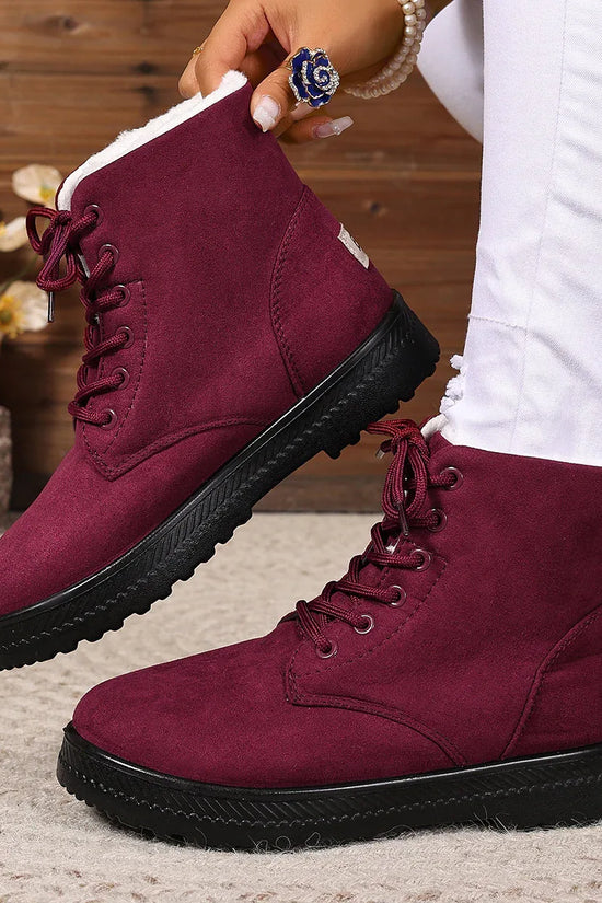 Women's Fashionable Waterproof High-top Cotton-padded Snow Boots - DanaFashionstore