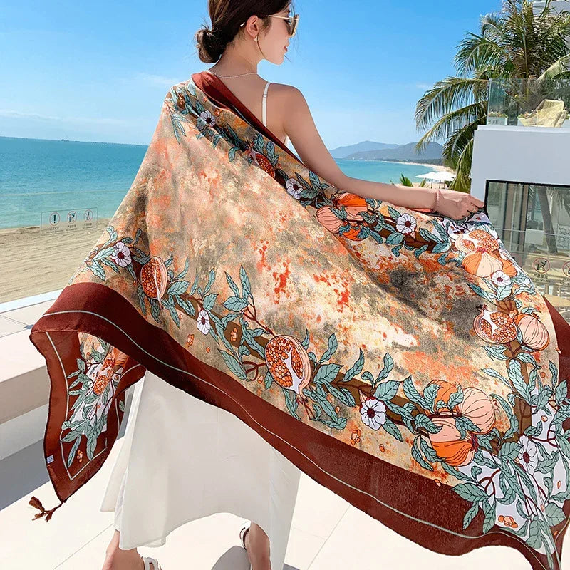 Sun-proof All-matching Shawl Beach Travel Dual-use Outdoor Beach Towel - DanaFashionstore