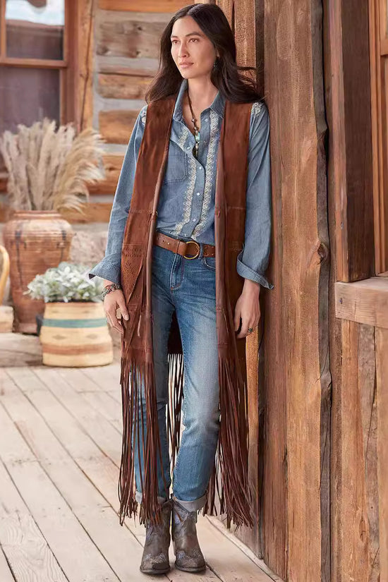 Slim-fit Sleeveless Vest Shawl Jacket