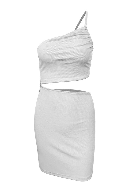 Design Sense Niche Shoulder Drawstring Dress Women