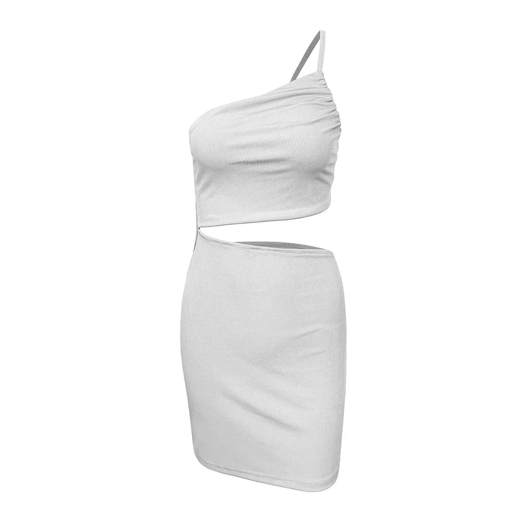 Design Sense Niche Shoulder Drawstring Dress Women - DanaFashionstore