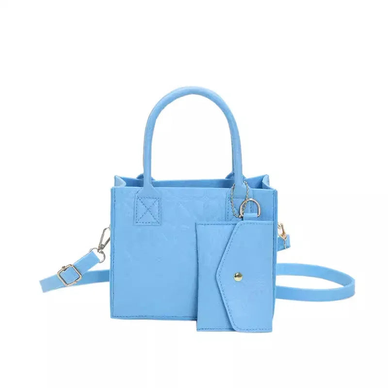 Simple Small Handbag Women's Fashion Felt One Shoulder Combination Bags - DanaFashionstore