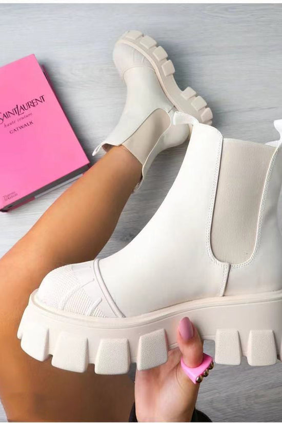 Autumn And Winter New Independent Stand Women's Plus Size One-step Socks Boots