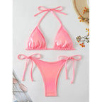 Women's Pure Color Casual Versatile Bikini Suit - DanaFashionstore