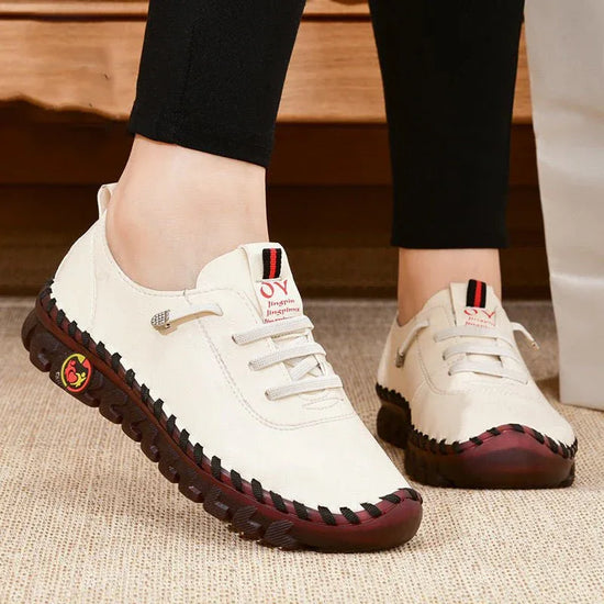 Women's Leather Handmade Beef Tendon Soft Sole Mother Shoes - DanaFashionstore