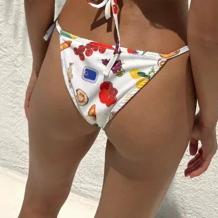 Women's Fashion Printed Seaside Split Swimsuit Bikini Two-piece Set - DanaFashionstore