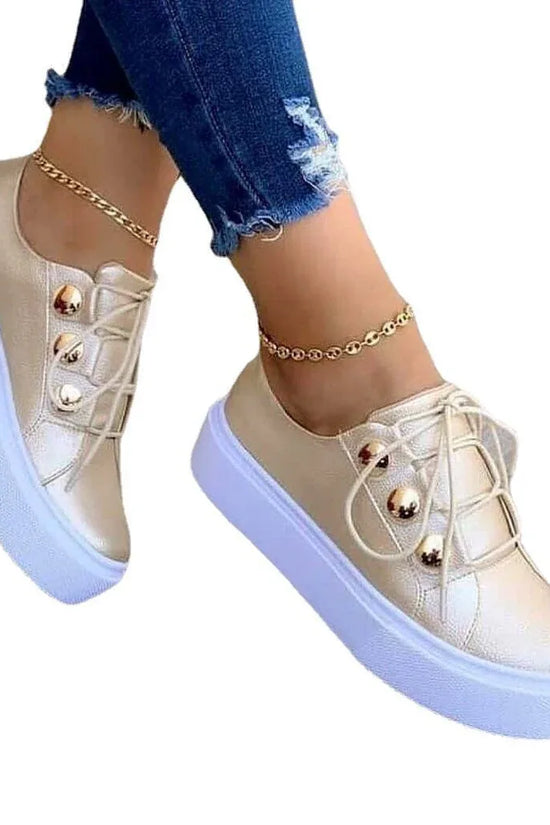 One-foot Square-toe Loafers White Shoes Soft Platform Platform - DanaFashionstore