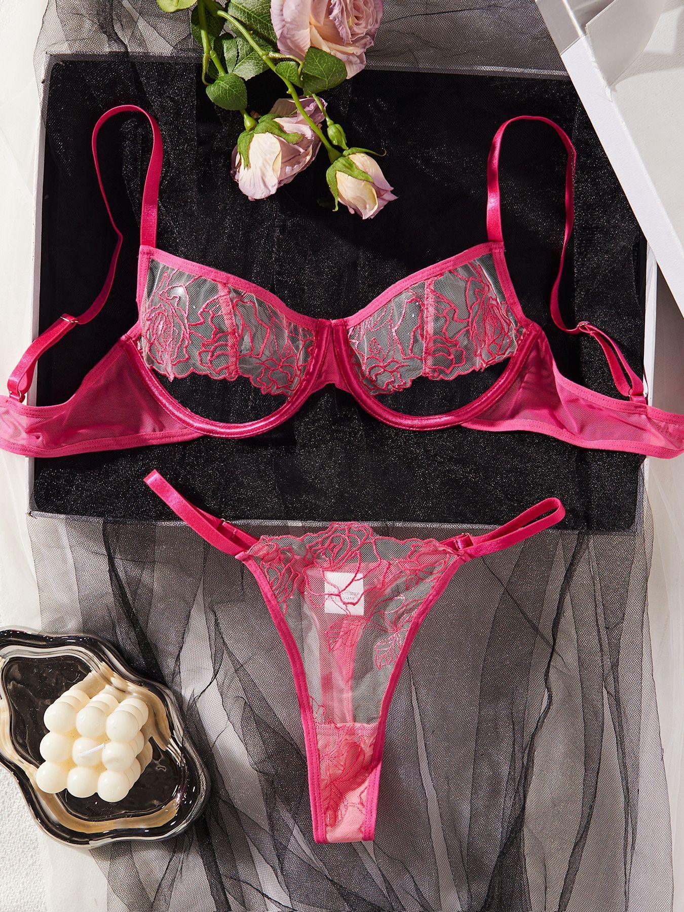Mesh Stitching See-through Underwear Two-piece - DanaFashionstore