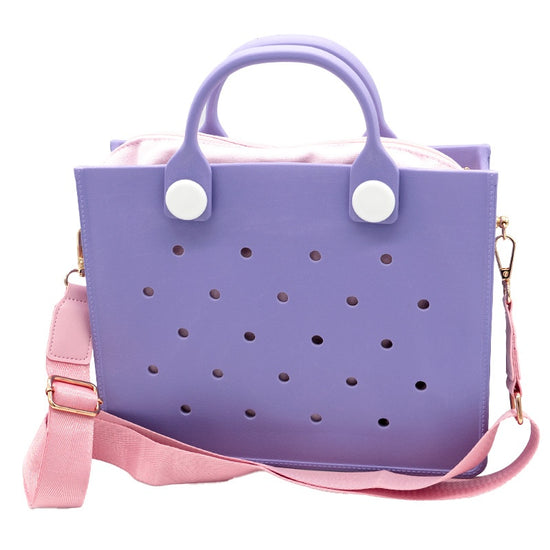 Waterproof EVA Handbag Punching Women's Tote Bags With Shoulder Strap For Women Hand Tote Bag Beach Bag - Dana Fashion