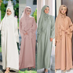 Muslim Robe Malay Indonesian Dress with Headscarf - Traditional Islamic Clothing - DanaFashionstore