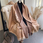 Lady Style Cashmere-like Double-sided Thermal Student Scarf Air Conditioning Shawl - DanaFashionstore