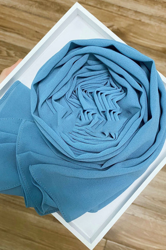Women's Hijab Solid Pearl Chiffon Scarf