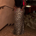 Leopard Print Sequin Stitching Stretch Skirt - DanaFashionstore