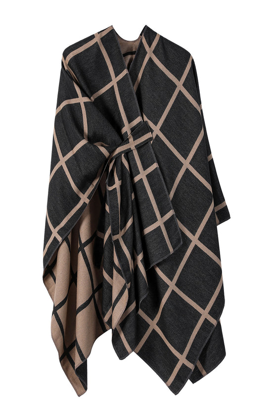 Women's Fashion Gingham Check Warm Scarf