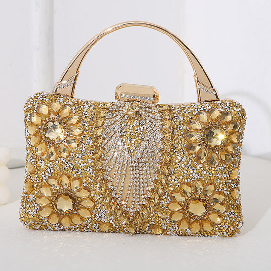 New Metal Handheld Handmade Diamond Inlaid Dinner Bag - Dana Fashion