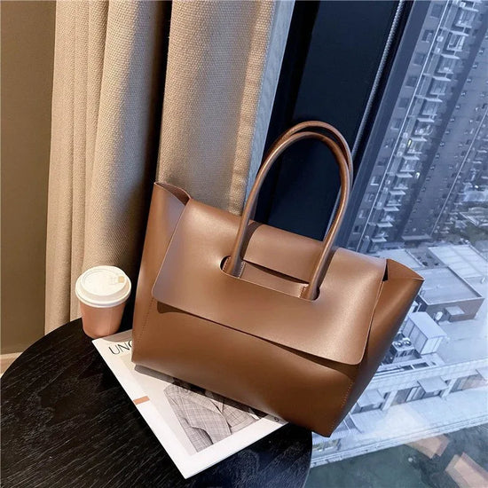 Fashion Women Shoulder Bags Large Capacity Handbags Simple Retro Tote Bags Solid Color Famous Brand High Quality Bags - DanaFashionstore