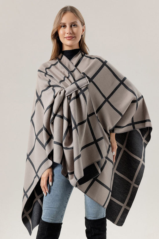 Women's Fashion Gingham Check Warm Scarf
