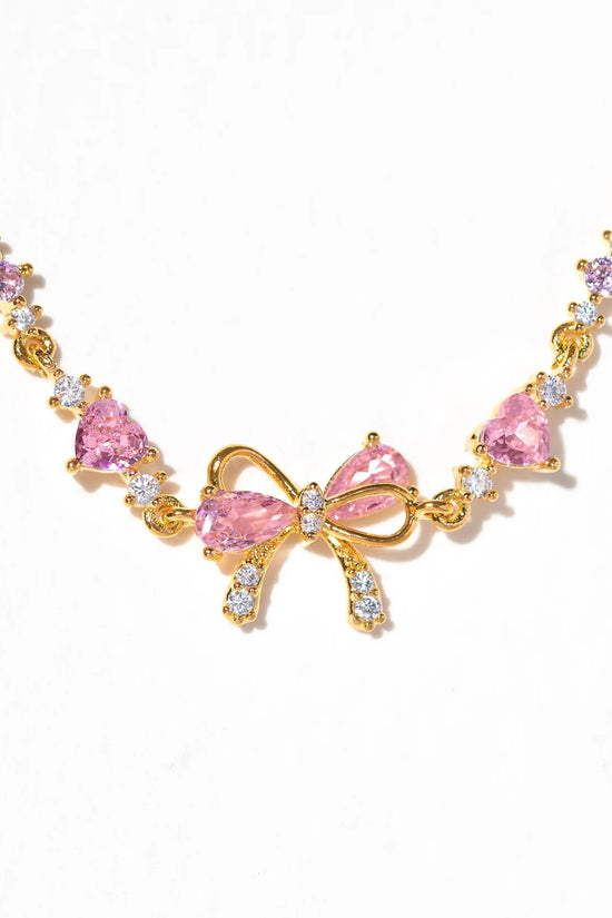 Sweet Bow Heart Rhinestone Bracelet Y2K Ins Fashion Chain Bracelet Valentine's Day