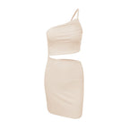 Design Sense Niche Shoulder Drawstring Dress Women - DanaFashionstore