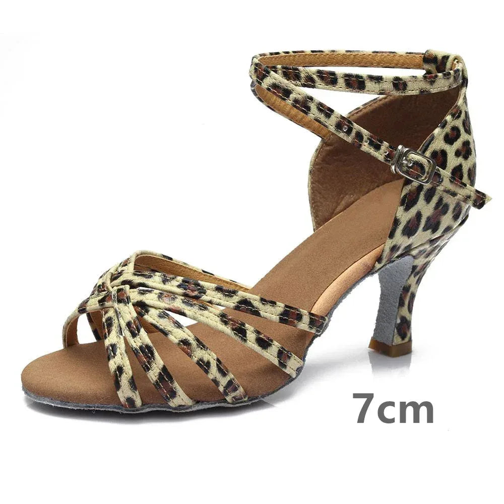 Indoor satin Latin dance shoes - DanaFashionstore