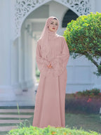 Muslim Robe Malay Indonesian Dress with Headscarf - Traditional Islamic Clothing - DanaFashionstore