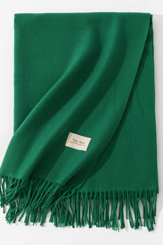 Pure Color Artificial Cashmere Scarf Women's Winter High-grade Shawl