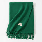 Pure Color Artificial Cashmere Scarf Women's Winter High-grade Shawl - DanaFashionstore