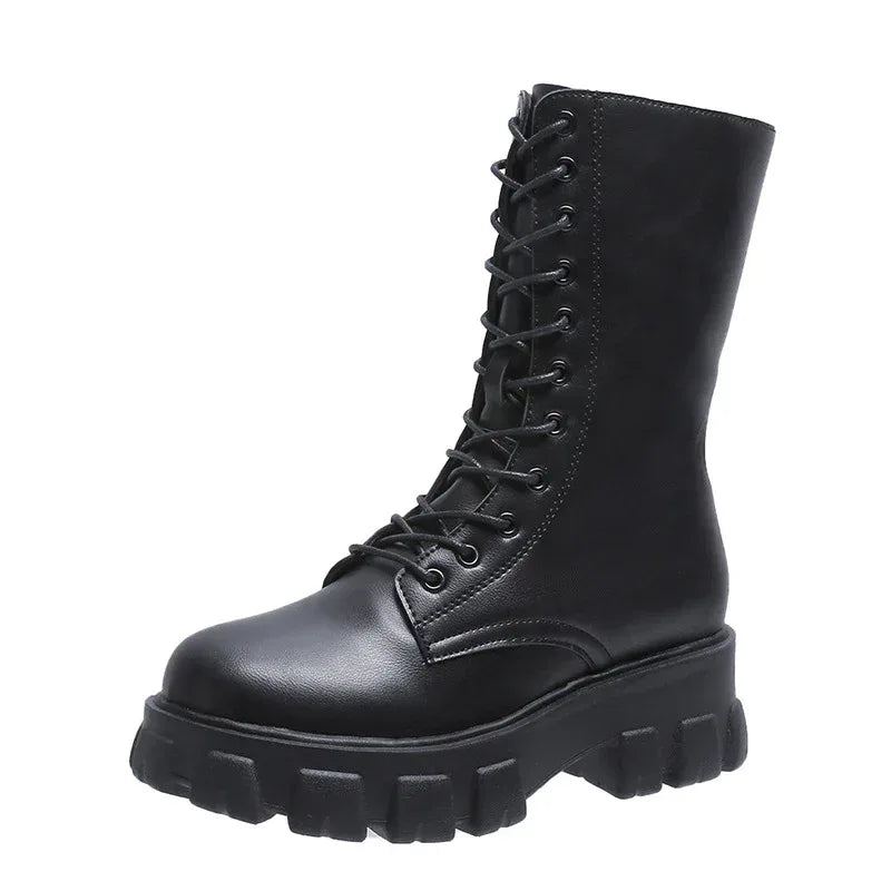 Velvet Mid-tube Microfiber Round Head Artificial Wool Adult Women's Boots - DanaFashionstore